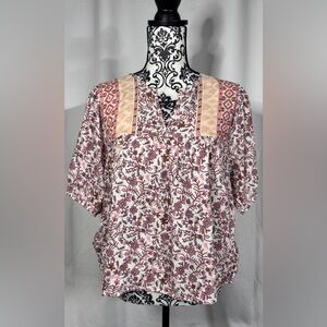 Lucky Brand Multicolor Floral Blouse
